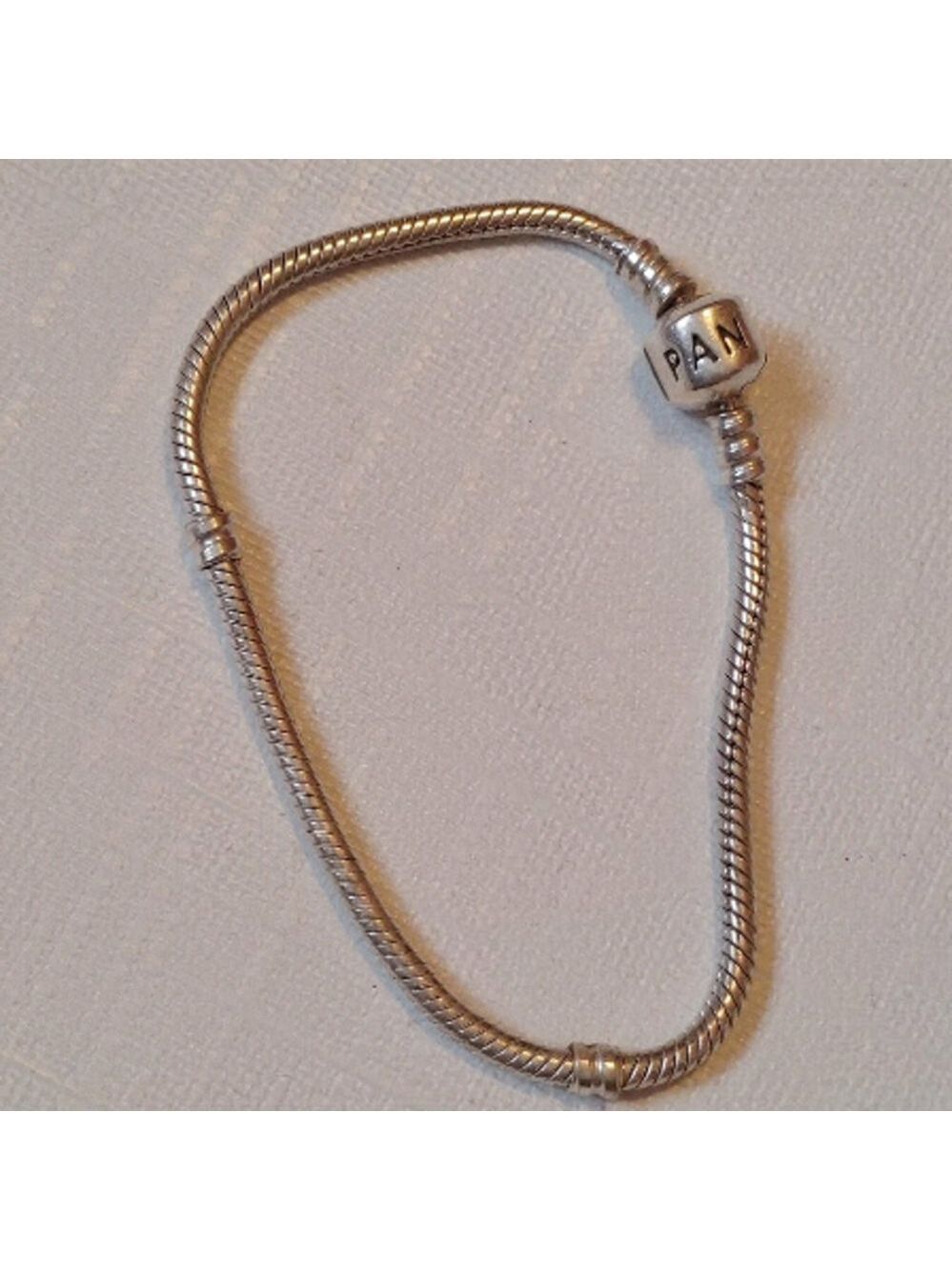 PANDORA SILVER CHARM BRACELET 7.5” Small